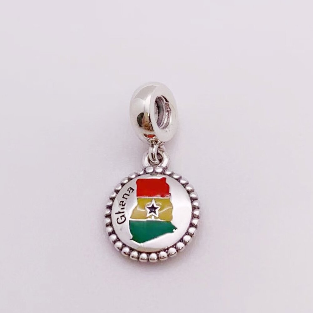 Pandora Ghana Flag Dangle Charm